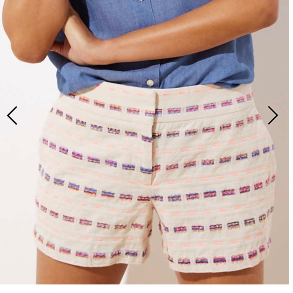 Loft striped shorts